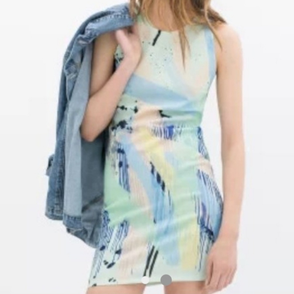 Zara Neoprene Racer Back Dress